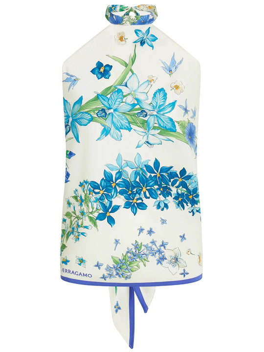 Primavera Print Scarf-Style Top
