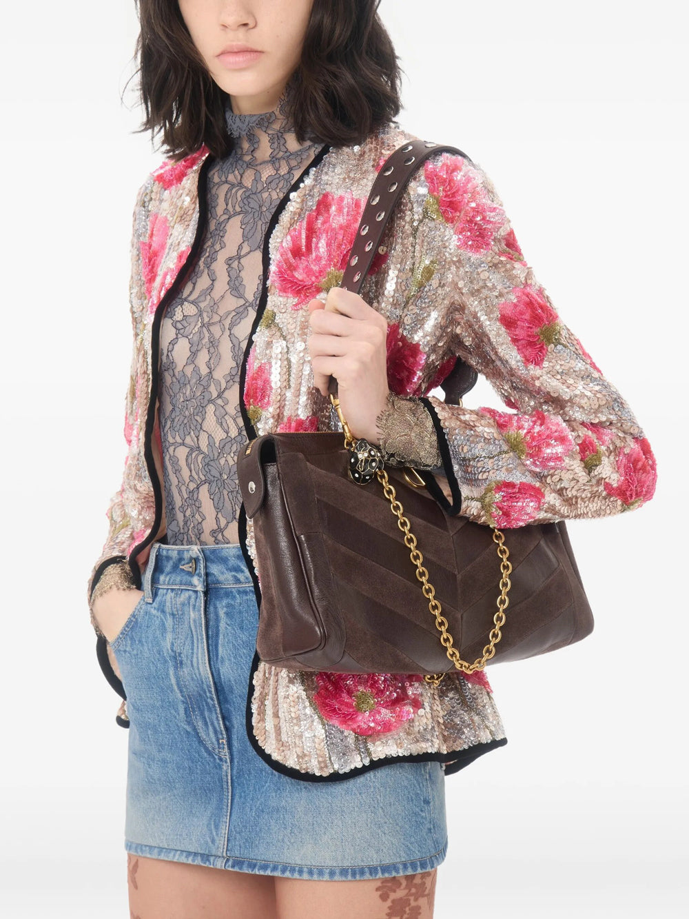 Valentino Garavani One Shoulder Bag - Brown | df261c959d10a1dbf455b631af2ebde63efb536f