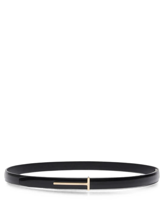 Slim T Brushed Leather Belt