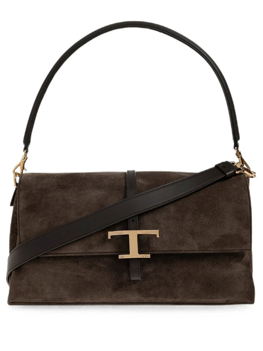 Small T Timeless Suede Flap Bag