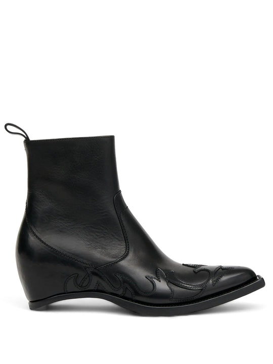 Heel-Less Western Flame Boots