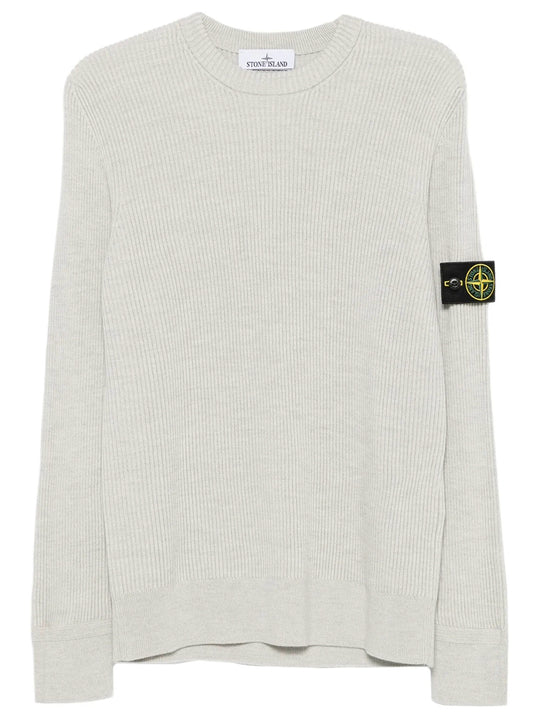 Crewneck Sweater With Ribbed Trims