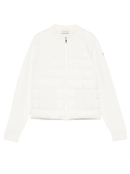 Padded Wool Zip-Up Cardigan