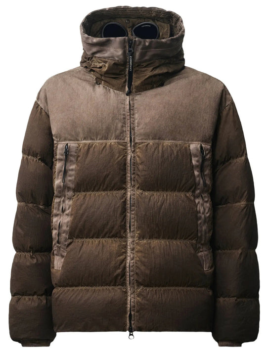 Goggle-Detail Quilted Medium Jacket