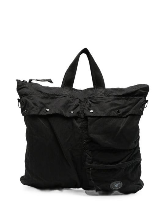 Lens-Detail Multi-Pocket Tote Bag