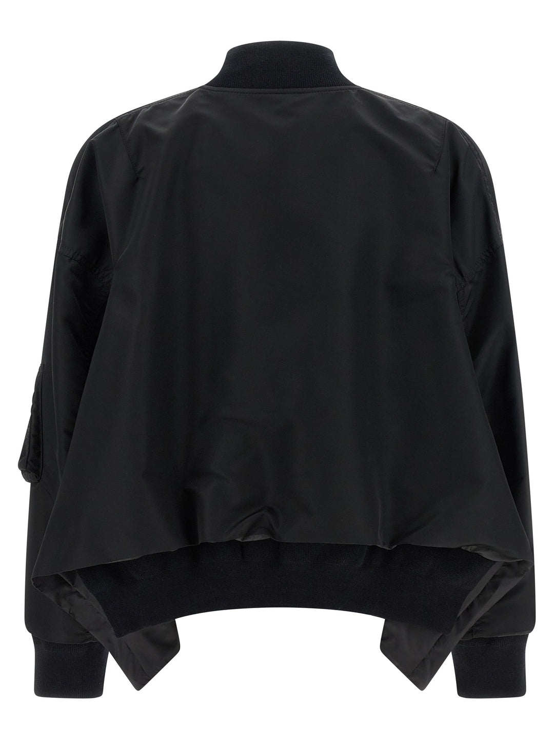 Sacai Asymmetrical Blouson Bottom Puffer Jackets - Black | e31cb39c52ef33516ea9160f120a9c82be43ece5