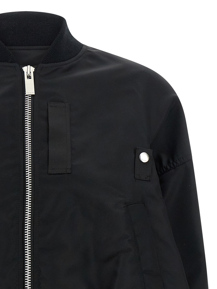 Sacai Asymmetrical Blouson Bottom Puffer Jackets - Black | 6d24b4e8a40b50d952b8117713da022e321b97a7