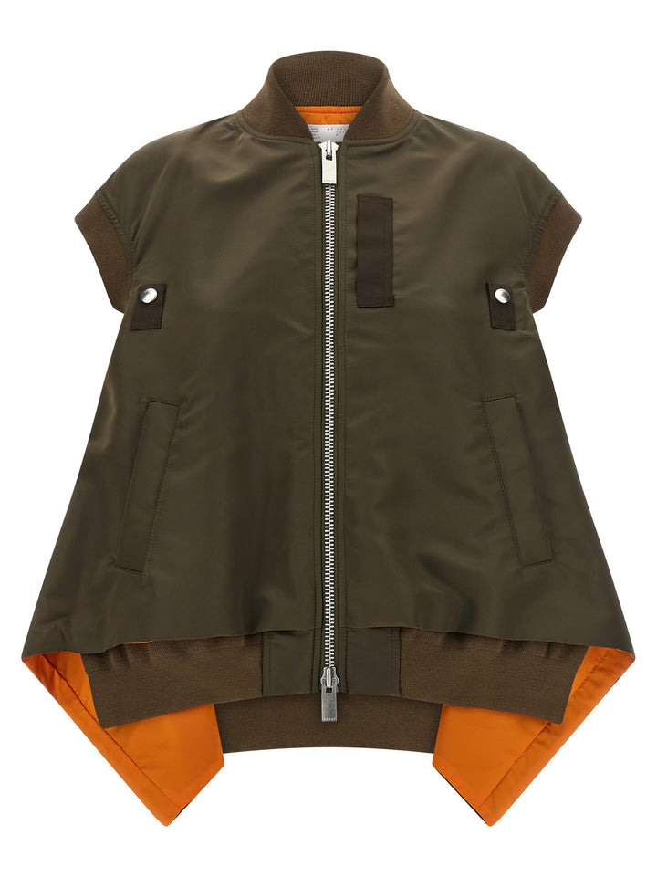 Sacai Asymmetrical Hem Vest Gilet - Green | cc3ced300deeb1b36fd87d3cbcdbb5e5094978d9