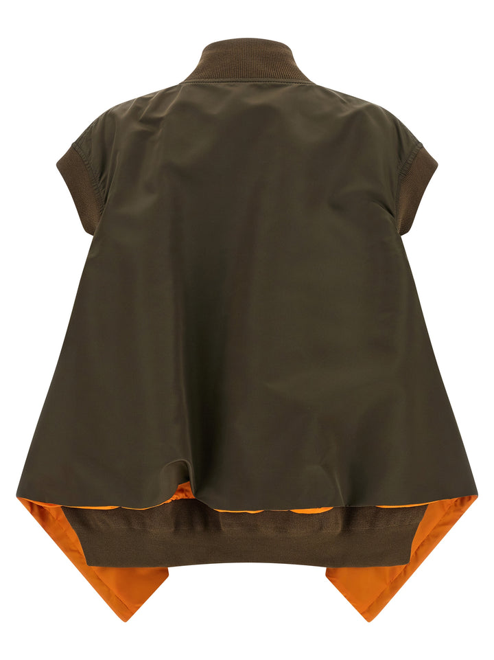 Sacai Asymmetrical Hem Vest Gilet - Green | 1192e8122de056bbc984b65c4d202c197485e942