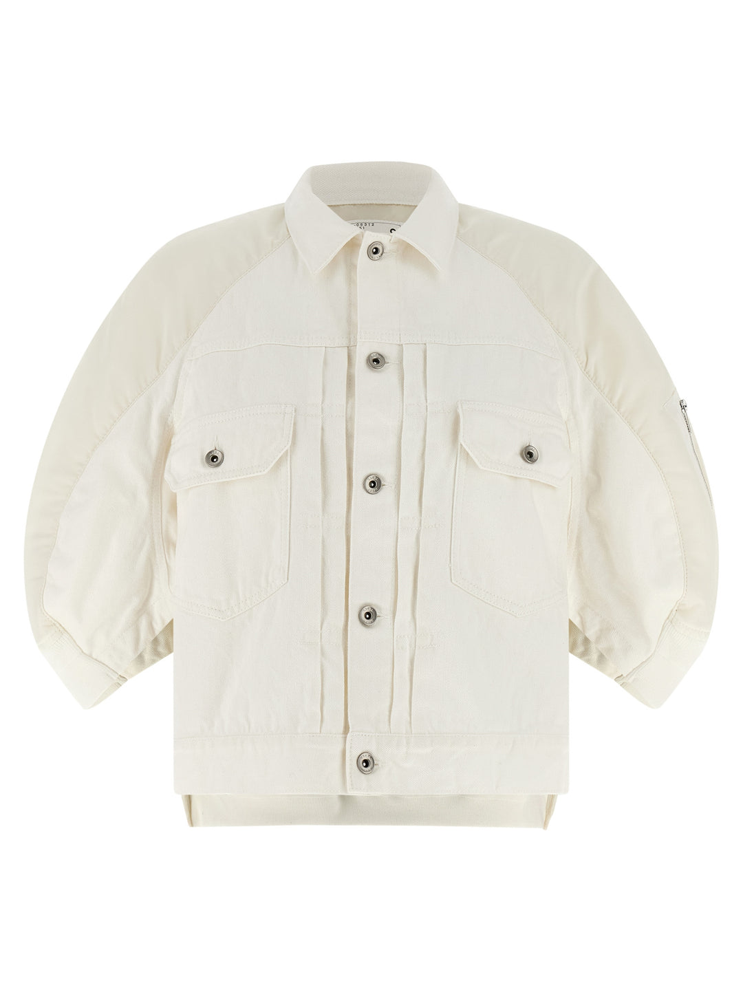 Sacai Hybrid Bomber Jacket Puffer Jackets - White | 90920bb80065434ff983ec8cb0435540857cd408