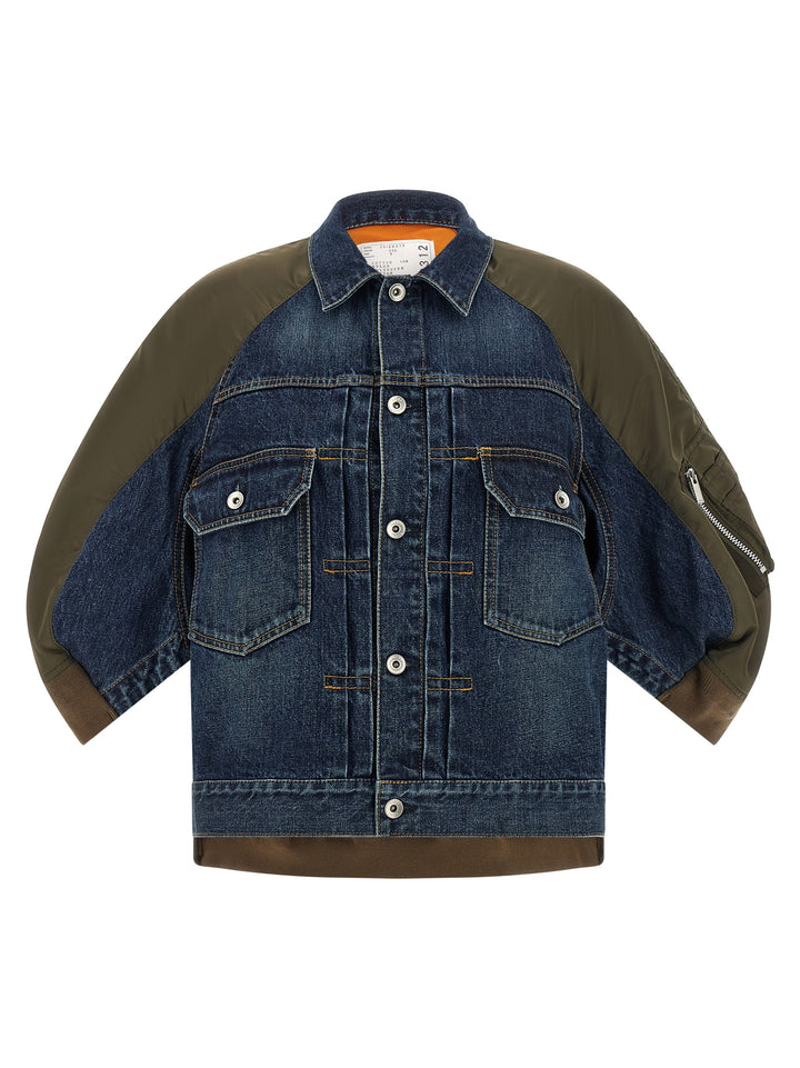 Sacai Hybrid Bomber Jacket Puffer Jackets - Multicolor | 5017e57d3975afeb25ef4cbdf19ff2b838e3c09d