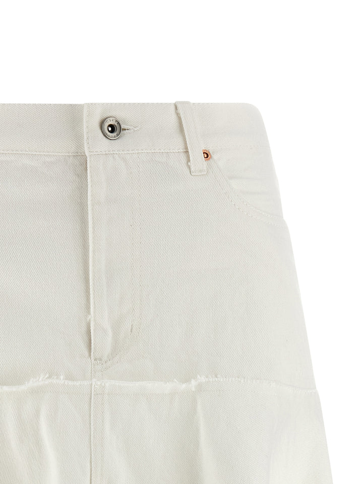 Sacai Satin Denim Skirt Skirts - White | 5a869e4c67f7d295cb3e8d121f66084d2765b640