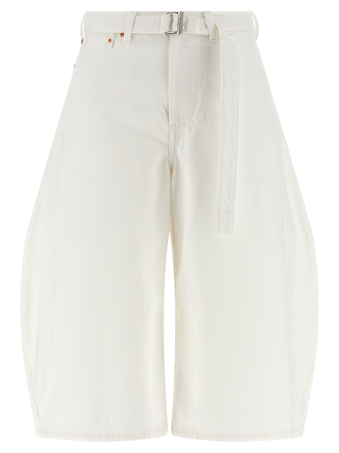 Sacai Bemuda Curved Leg Bermuda and Short - White | c6e1060913256c7b9e275eaec59e11f8e373203e