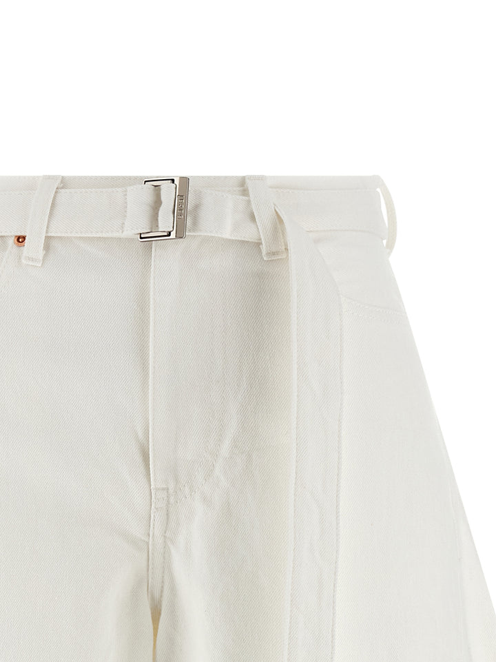 Sacai Bemuda Curved Leg Bermuda and Short - White | f2269734a842ca4c8d4c32a0d75a2102d989292d