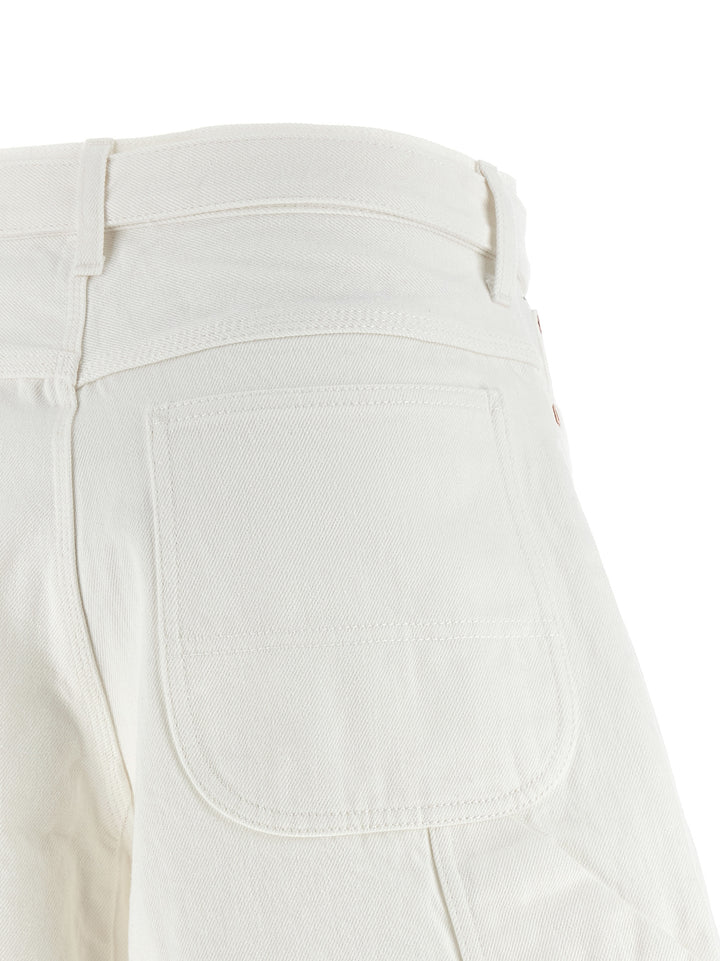 Sacai Bemuda Curved Leg Bermuda and Short - White | afd8e0d03178ac9846b42d391f39da2abbc0bba4