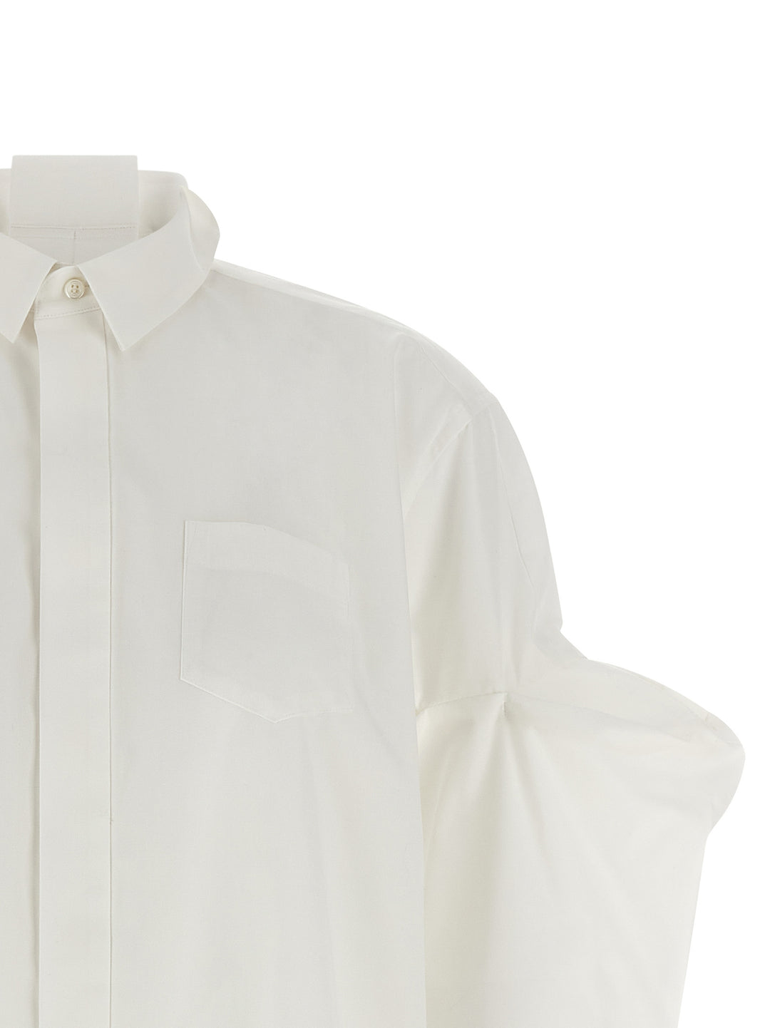 Sacai Poplin Shirt Shirt and Blouse - White | dfe3ace7a4de9b4d2d9755034a5d577ca0ce3aee