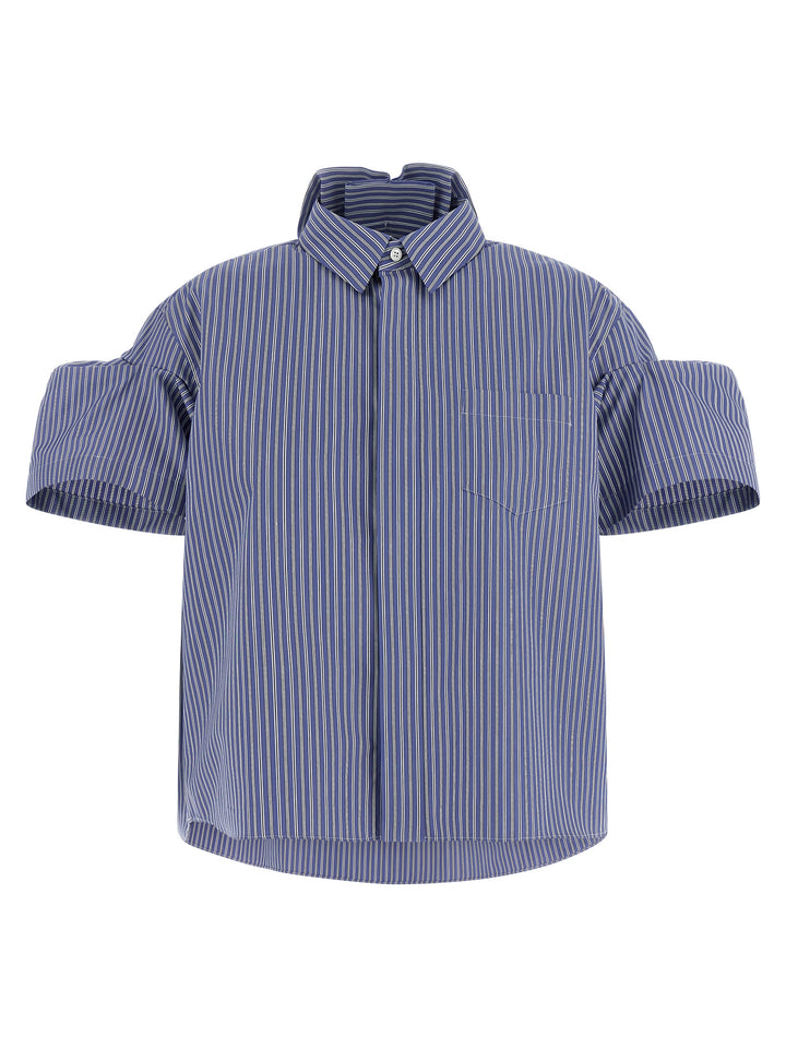 Sacai Striped Shirt Shirt and Blouse - Blue | 114491bc671039bef35998fa64af029cebb6ff1f