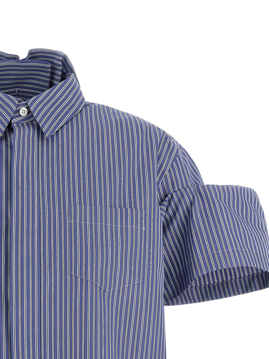 Sacai Striped Shirt Shirt and Blouse - Blue | 68de3616b440b1a40a7c19a8ff4012dac95a3644