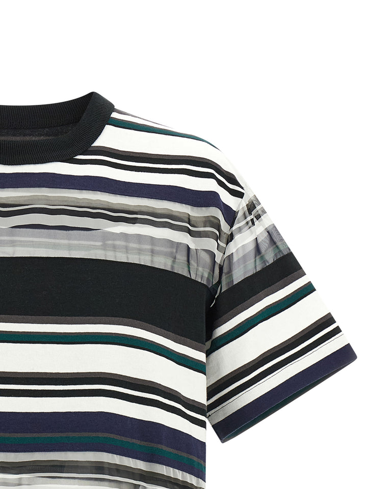 Sacai Organza Insert T-shirt - Multicolor | 3ebbf3c40072a58493954a3ca0baafc85d4d6dc5