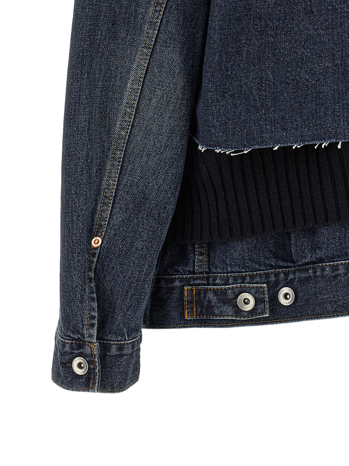 Sacai Hybrid Jacket Puffer Jackets - Blue | d05a412a231e54965f1848d2dd31cb41461002cc