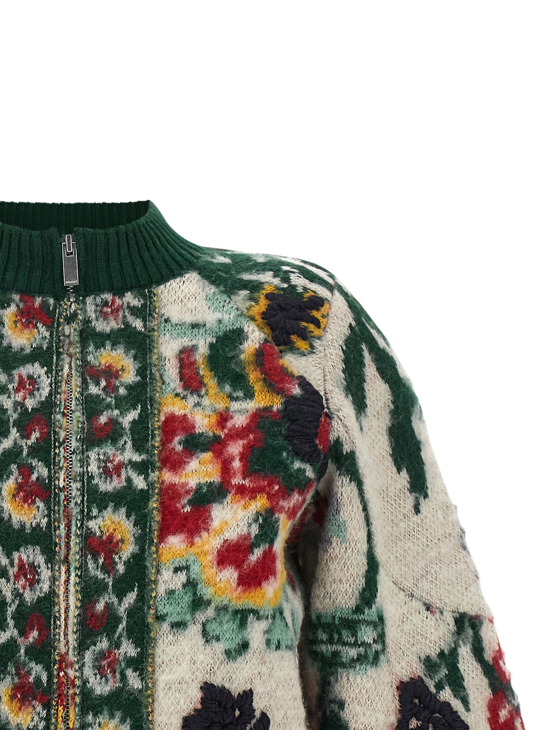 Sacai Floral Jacquard Blouson Puffer Jackets - Multicolor | 73e8db0711af55fc48acb4f3c9b13e3140e0621a