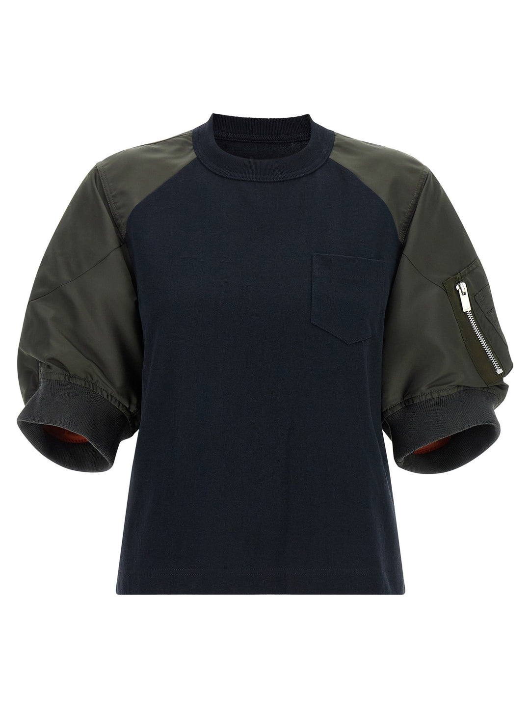 Sacai Hybrid T-shirt - Blue | 082f902d630a7244d7699ef359374a5b574c26b2