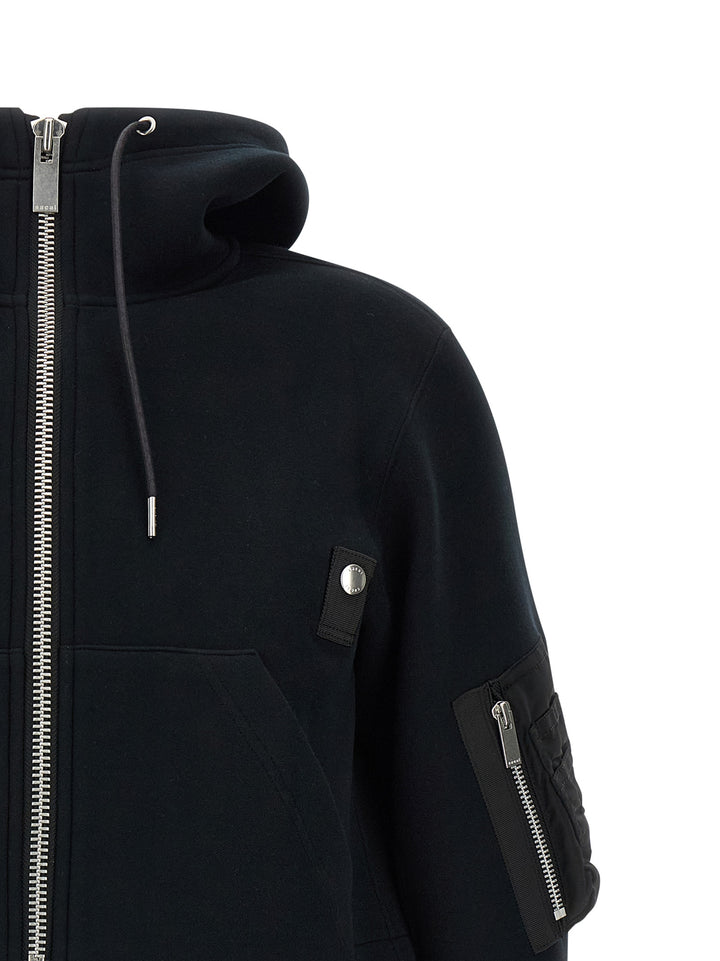Sacai Sponge Puffer Jackets - Black | fb1a7b4609d19488b401434e28309848b251e9f2