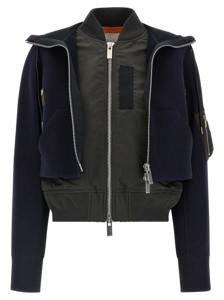 Sacai Sponge Puffer Jackets - Blue | de23ac0be3ea70b63cce9acfb0dc2084024c65a7