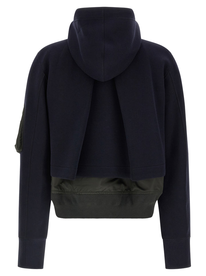 Sacai Sponge Puffer Jackets - Blue | 451b879faff65e726f87b02140d36f8d066f10e6