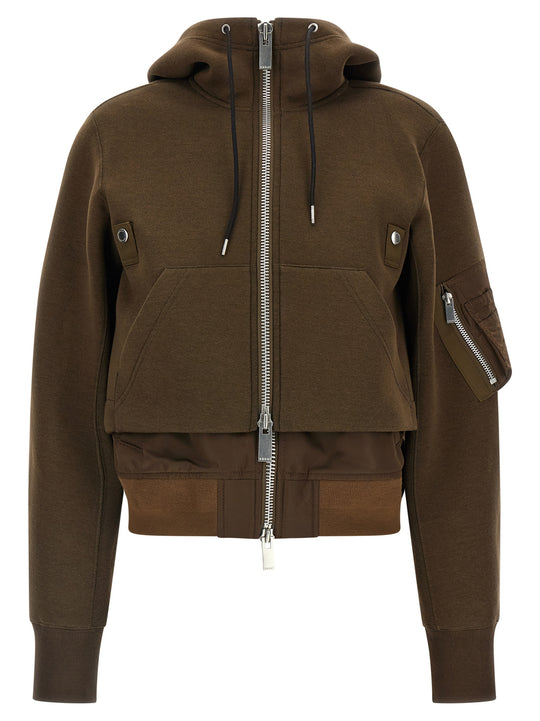 Sponge Puffer Jackets Brown