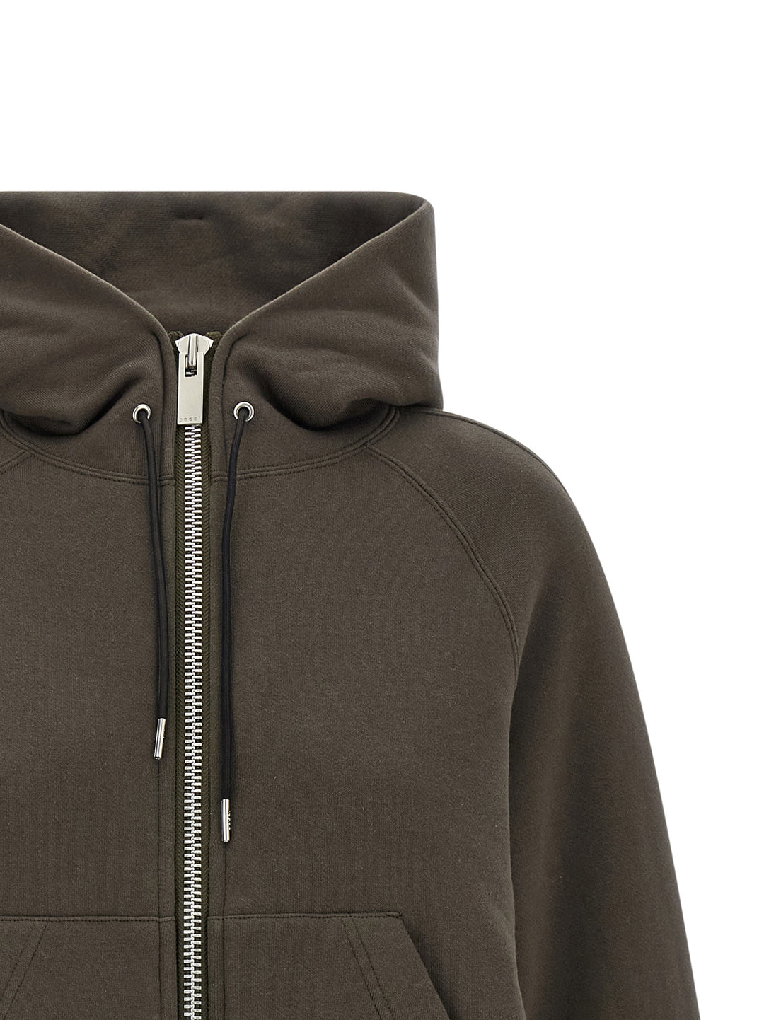 Sacai Cotton Hoodie Sweatshirt - Green | 7c7039750f0ff39ace23028039a9d80568e72ea5