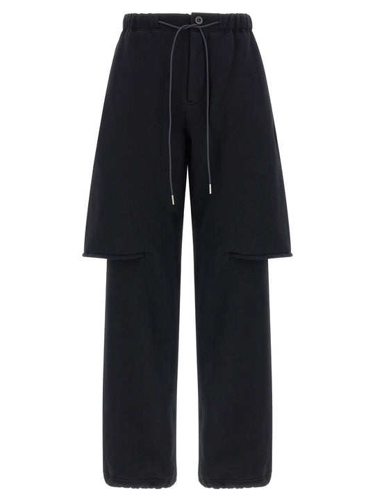 Trompe L'Oeil Bermuda Pants Black