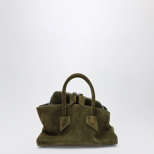 La Passeggiata Mini Khaki Green Suede Bag