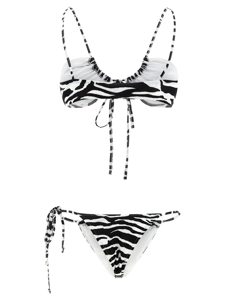 The Attico Il Primo Bagno Beachwear - White/Black | 508417fe0f0592eb15b5c31d6f917a136e47b3e1