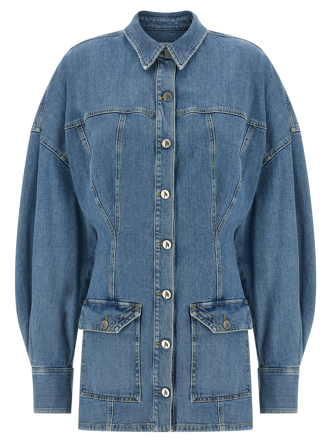 The Attico Denim Dress Dresses - Blue | a5d9542dea2b2238a5afe2700c6ee76d7b956e02