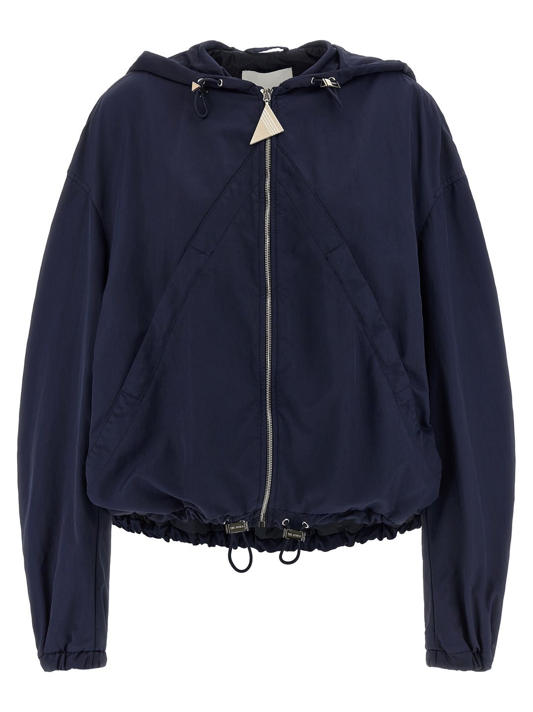 The Attico Hooded Bomber Jacket Puffer Jackets - Blue | 69bd501c62f80f106db61133402416e50a24f96f