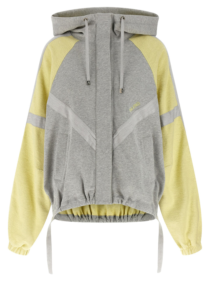 The Attico Double American Fleece Bomber Jacket Puffer Jackets - Multicolor | 4f8a116c52545735040a8a7cade923e746aee9c0