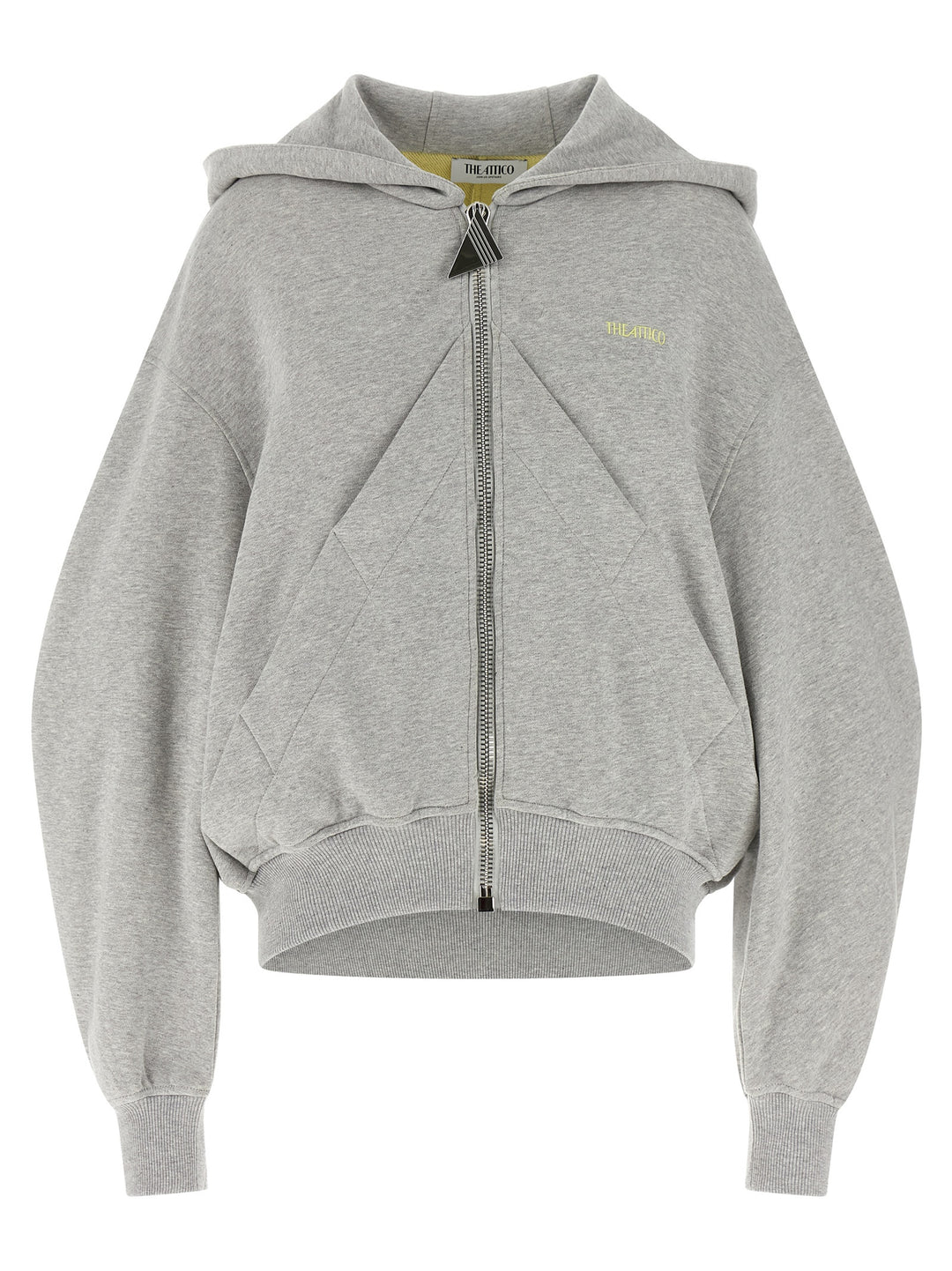 The Attico Logo Hoodie Sweatshirt - Gray | fe6b92a2ae8d2317545ddc5e0e712eaf70adbfe7