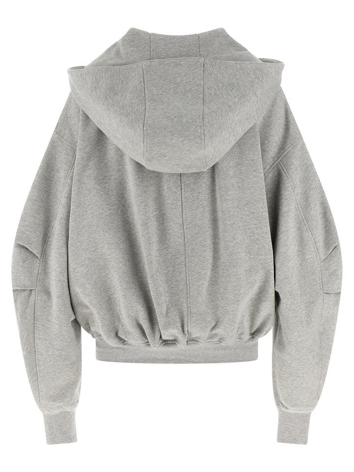 The Attico Logo Hoodie Sweatshirt - Gray | 5ab7db0f73d01bbff1b17300d30c55d5f0ceaa9a