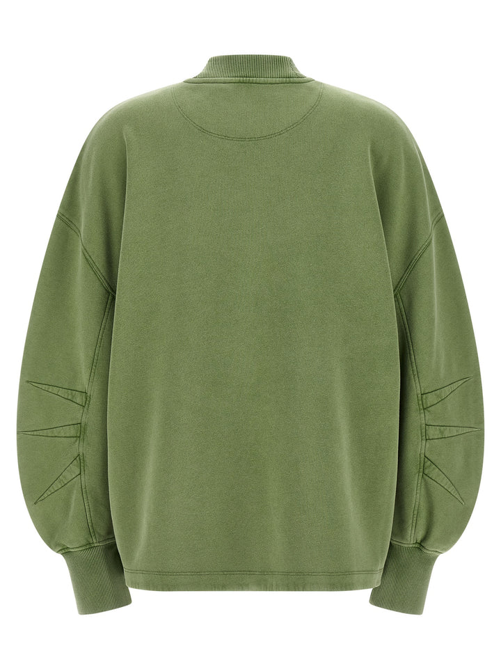 The Attico Shaped Slit Sweatshirt - Green | d3b5bdbc6adcaf3acc1c0958410a804abb6a40eb