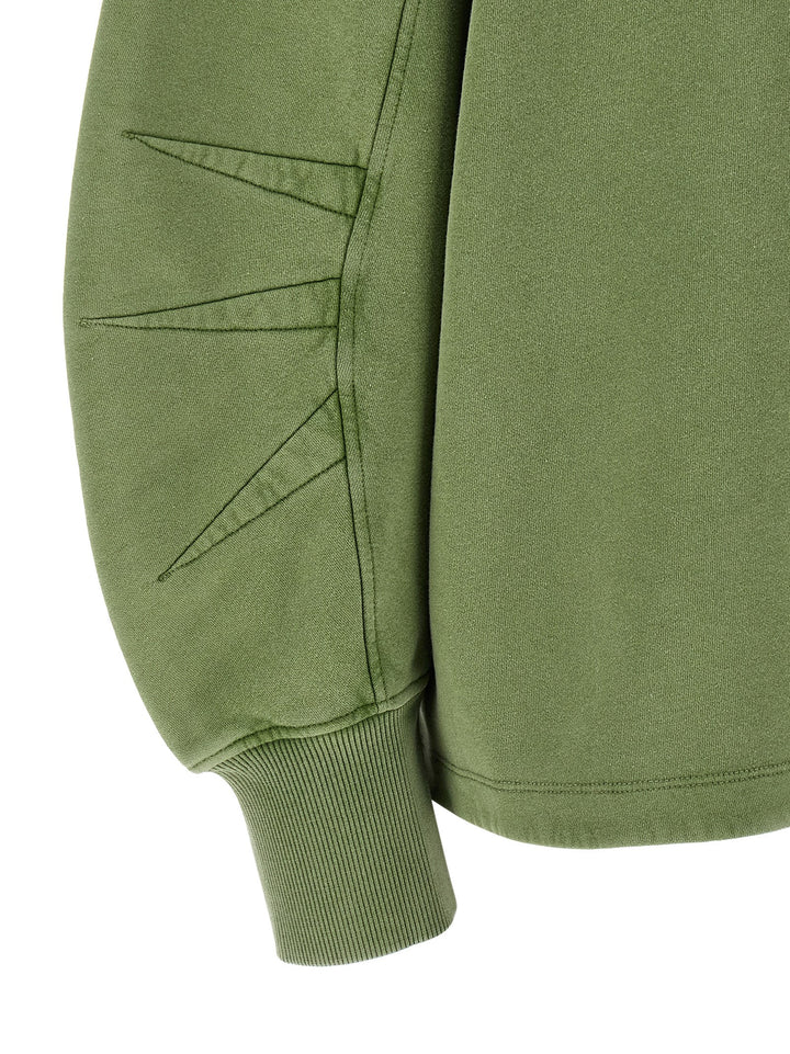 The Attico Shaped Slit Sweatshirt - Green | a7038aa1d8d13b061a2833ed837b6b81c7c26d2a