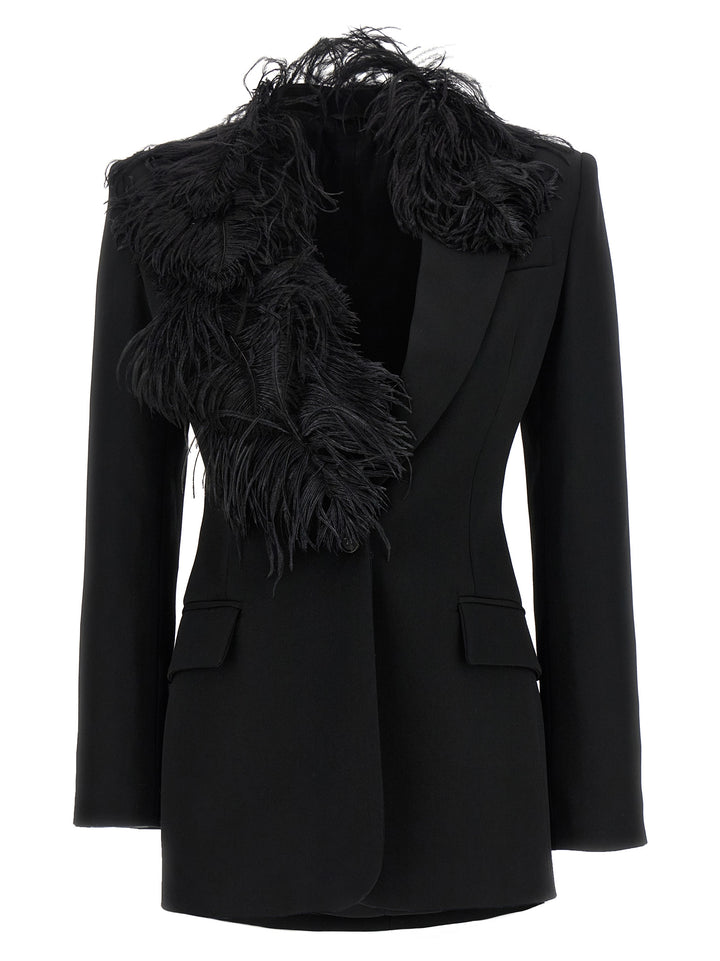 The Attico Feather Blazer BlazerS - Black | 32c6f657f812b8971a1e547ebb427d4430face54