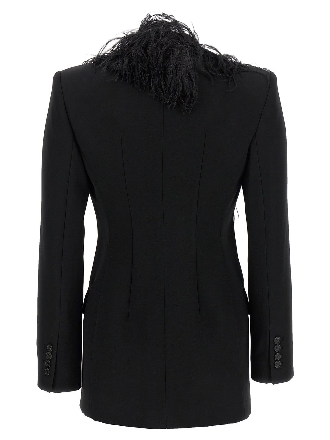 The Attico Feather Blazer BlazerS - Black | 4a9b02e547c30b5aa09828317ae2af11dcb4befb
