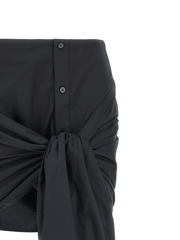 The Attico -Bow Skirt Skirts - Black | 7cb59ecac30eaf981d55f95e1546aa5c99f00f64