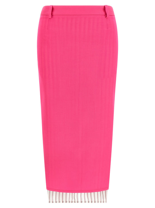 Double Layer Skirt Skirts Fuchsia