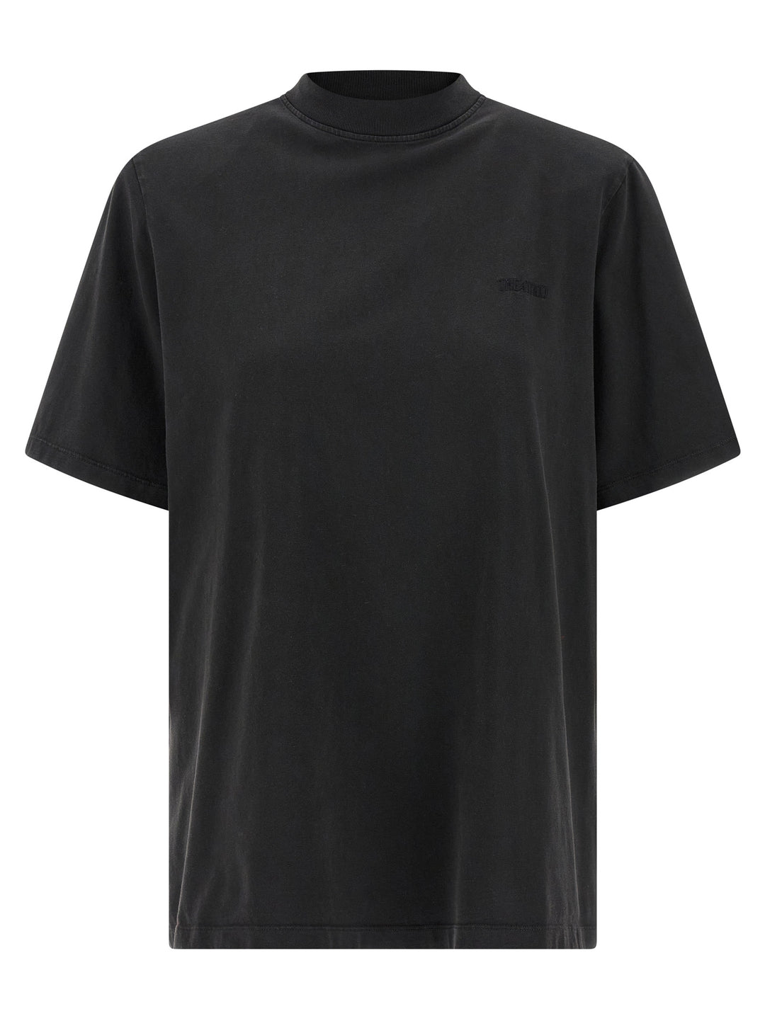 The Attico Padded Shoulder T-shirt - Black | 5185ec7e6decc0daed89054eae159166377f26fb