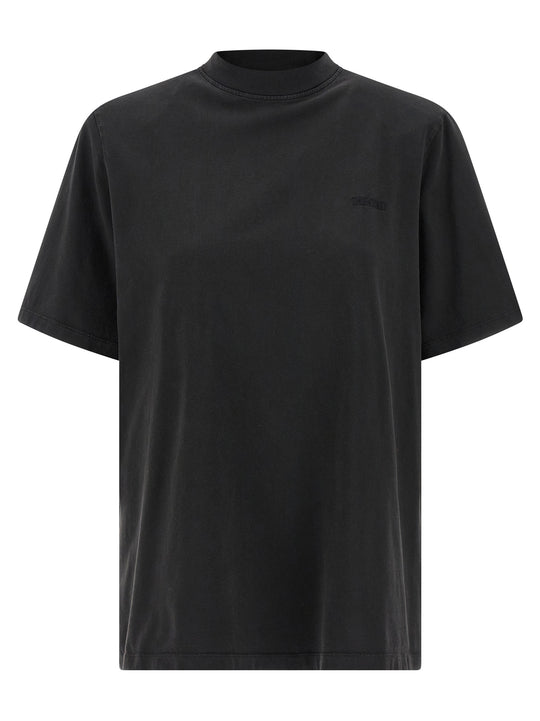 Padded Shoulder T-Shirt Black