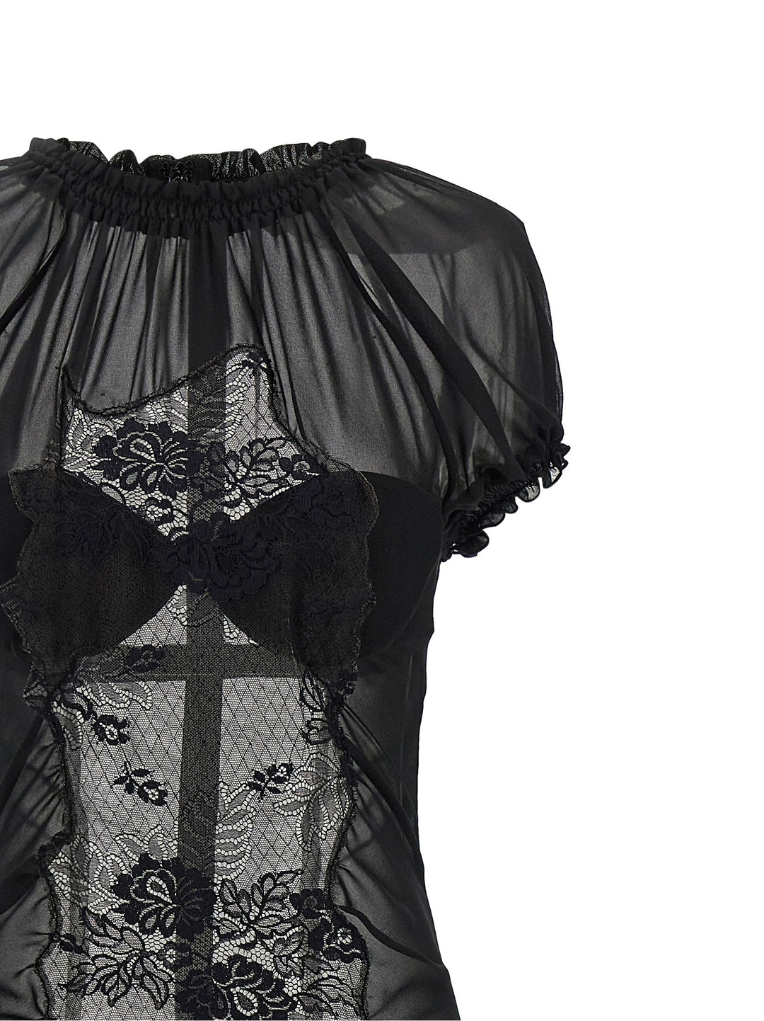 The Attico Lace Tulle Dress Dresses - Black | 81523dffb531e24a4b2070e11132546c6e71985d