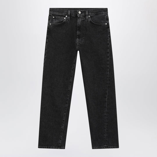 Dark Grey Washed Ankle-Length Jeans