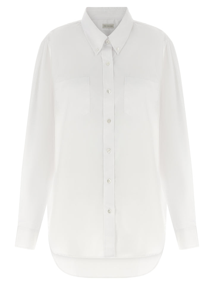 Dries Van Noten  Cheers Shirt and Blouse - White | 089171e649199a7bb75e2814b7720eec4311d77b